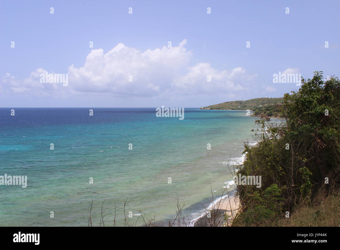 La ligne de côte à Sainte-Croix Banque D'Images