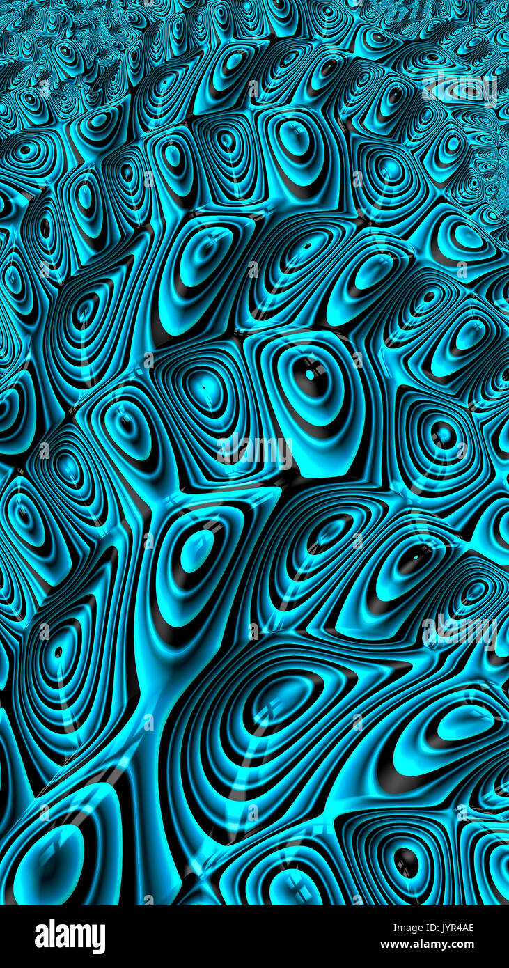 Des cercles concentriques noueux - abstract image générée numériquement Banque D'Images