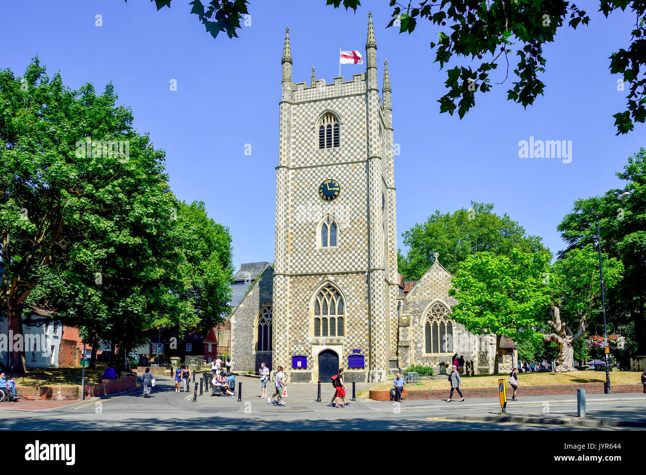 Mary-The St-vierge, l'église St Mary's Butts, Reading, Berkshire, Angleterre, Royaume-Uni Banque D'Images