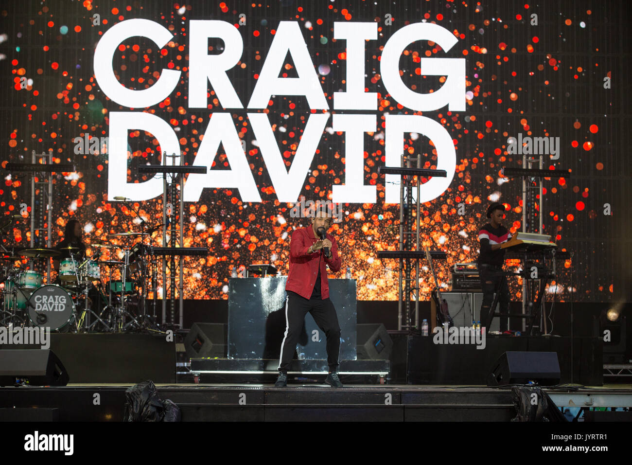Craig David à Hylands Park, Chelmsford Essex,le samedi 19 août pour cette années V Festival. Banque D'Images