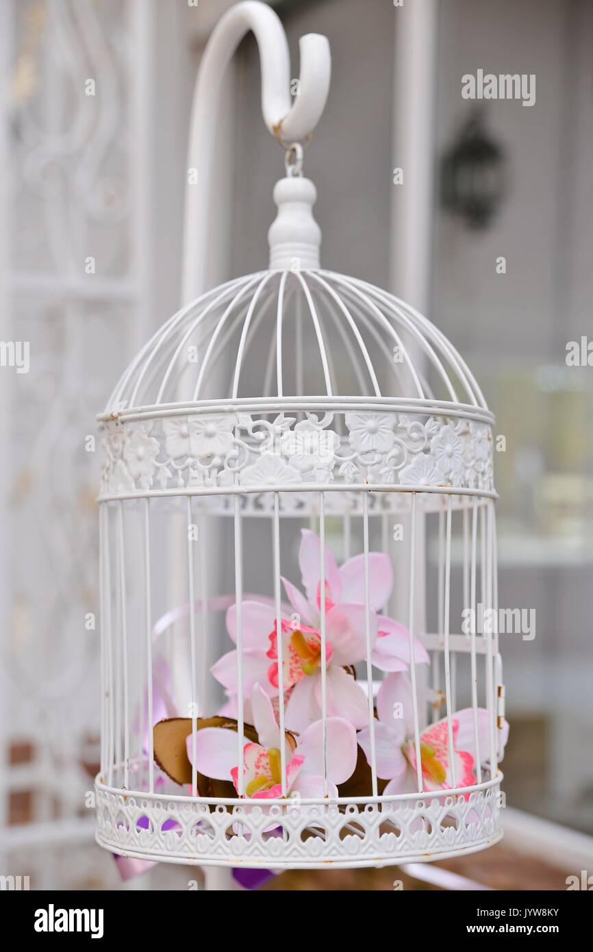 décoration de fleur en cage Photo Stock - Alamy