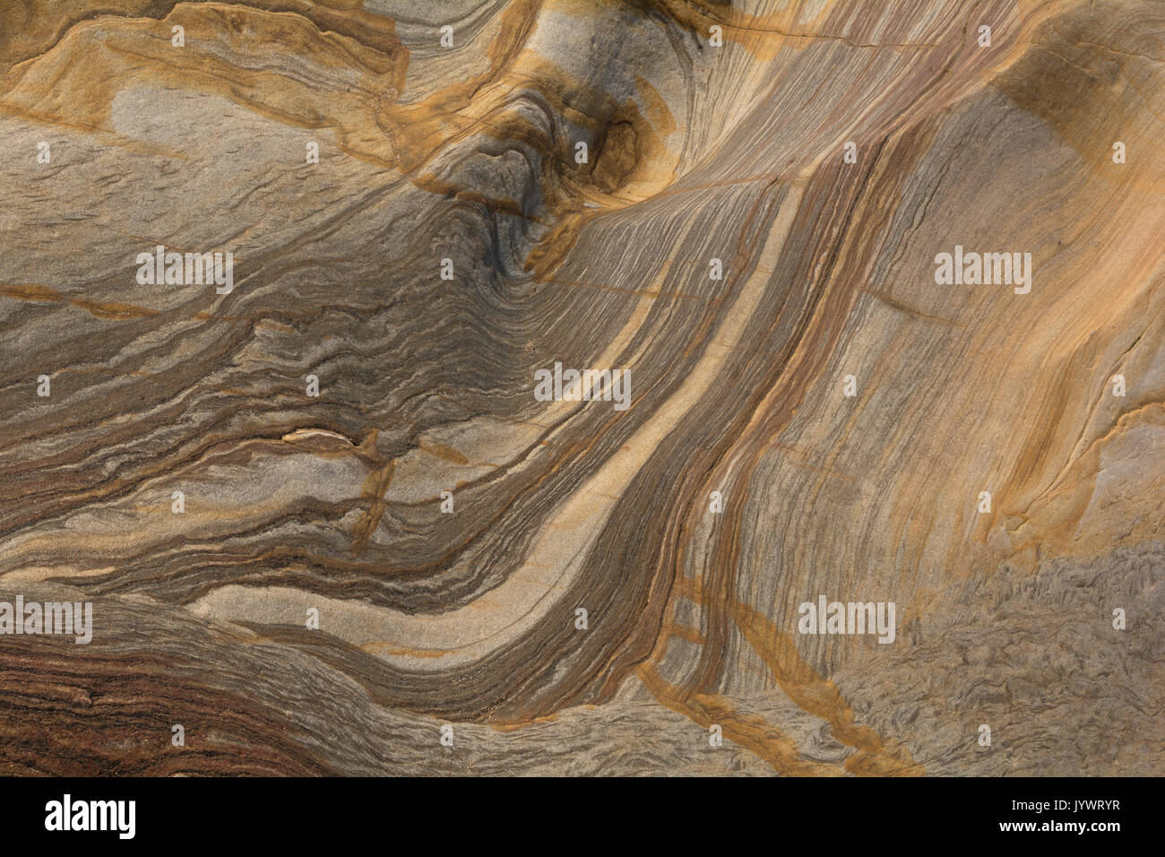 Rochers de grès avec les lignes et la texture Banque D'Images