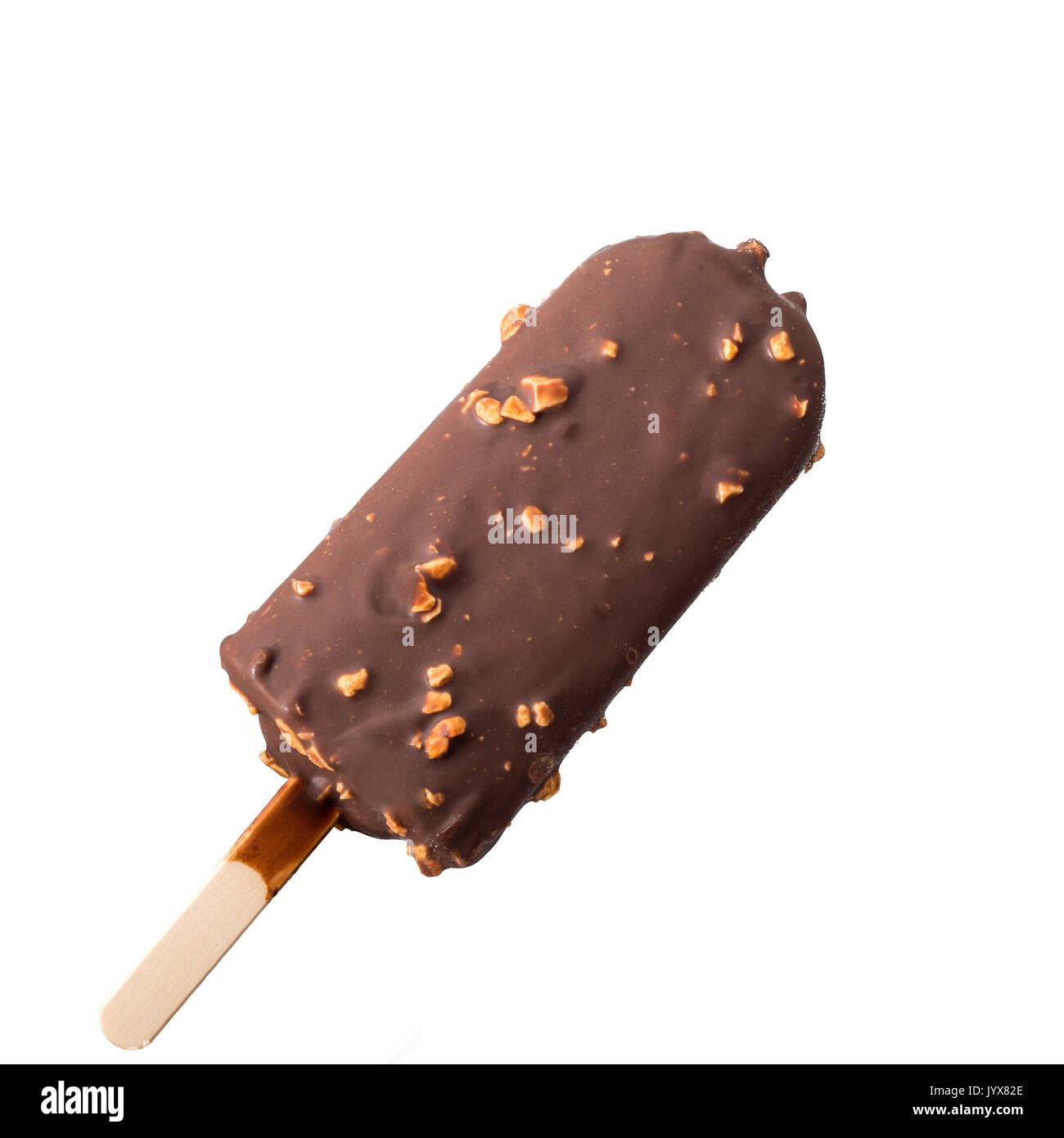Glace au chocolat isolated on white Banque D'Images