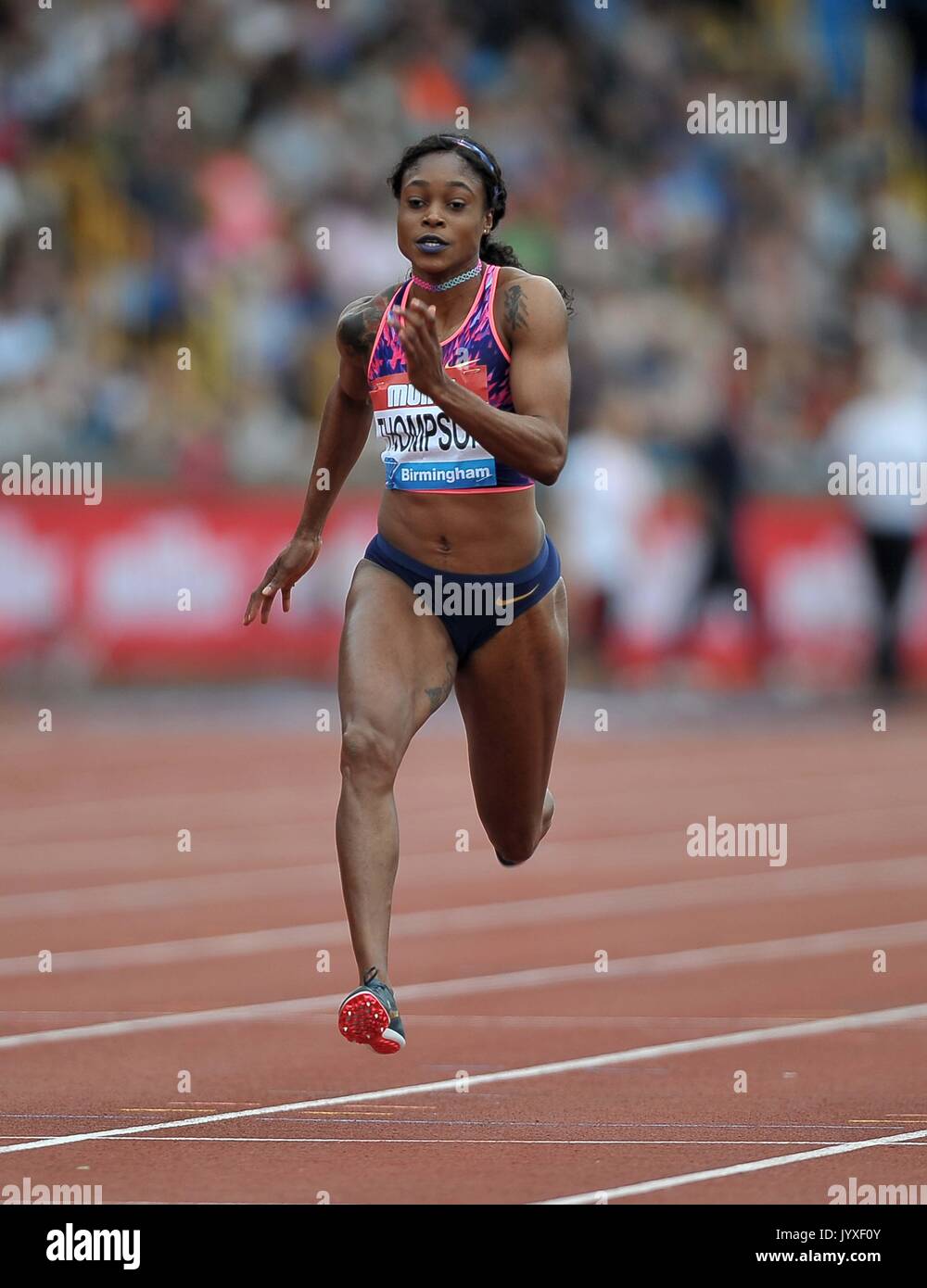 Birmingham, UK. 20e Août, 2017. Elaine THOMPSON (JAM) dans le 100m. Grand Prix Muller l'athlétisme. Grand Prix de Birmingham. Alexander Stadium. Perry Barr. Credit : Sport en images/Alamy Live News Banque D'Images