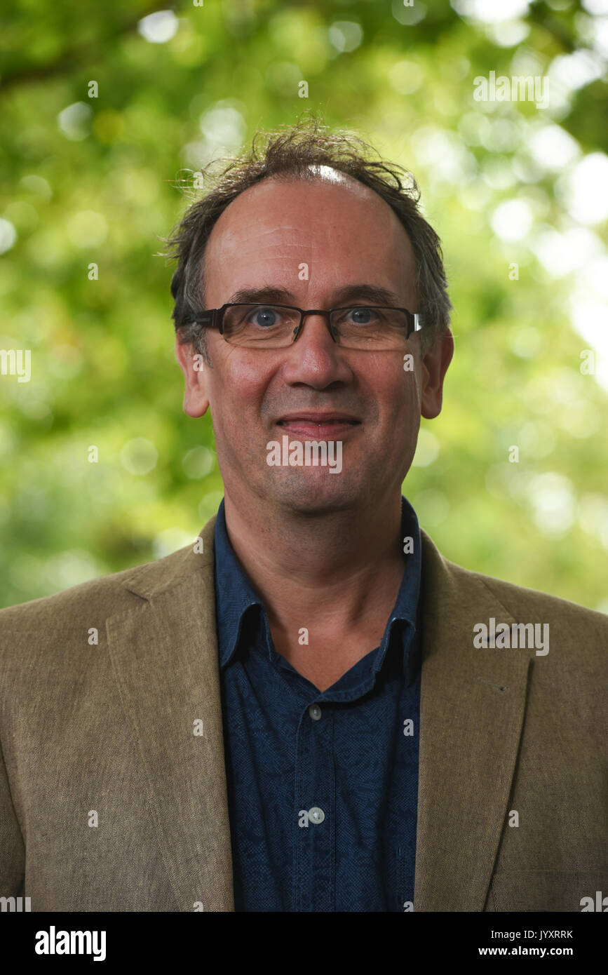 Du Livre d'Edimbourg, Ecosse, Royaume-Uni. Août 21, 2017. Edinburgh International Book Festival Lundi 21 août. L'auteur allemand Volker Kutscher auteur de Babylon Berlin. Crédit : Stuart Cobley/Alamy Live News Banque D'Images