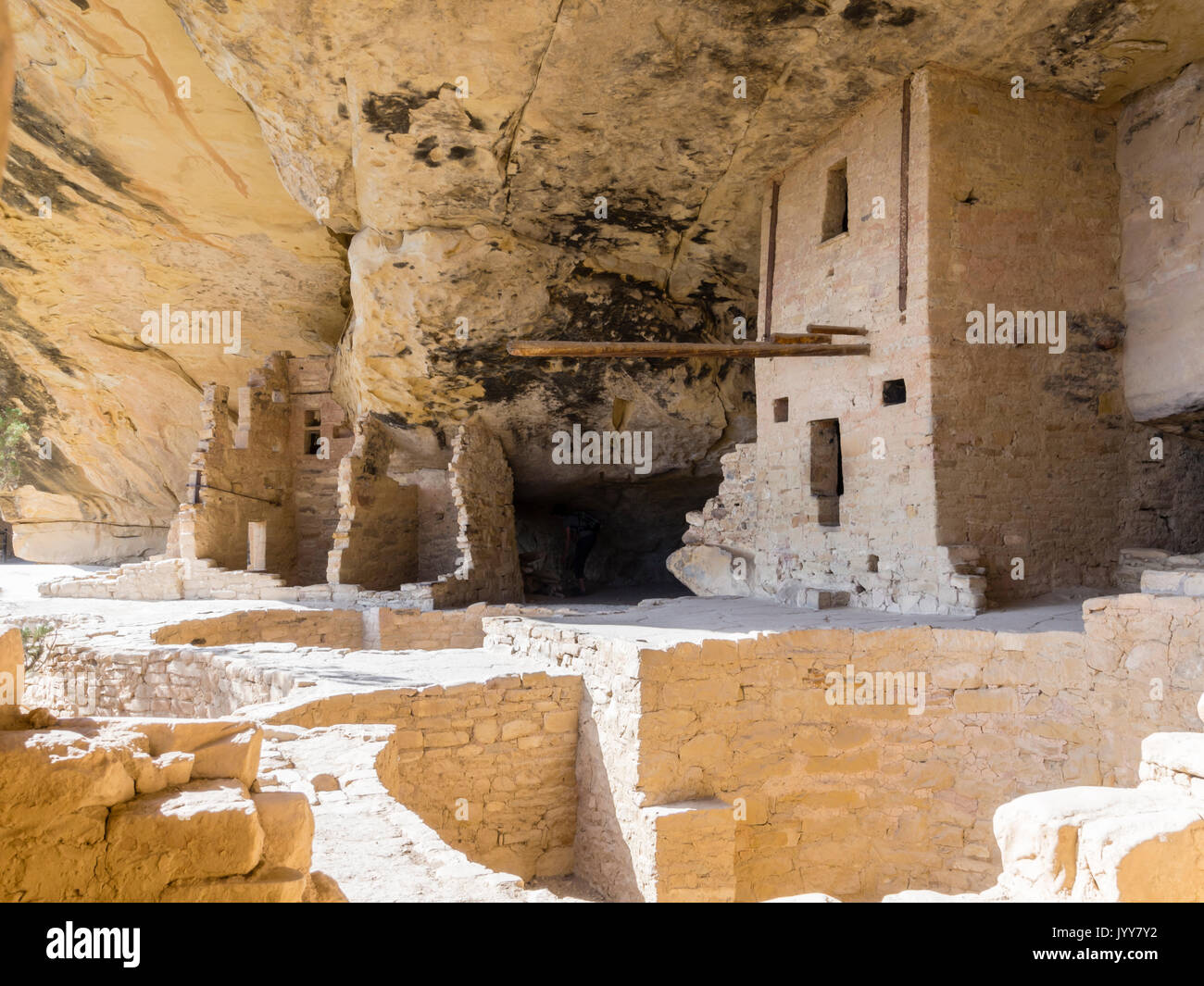 Mesa Verde National Park, CO - 24 juillet 2016 : Native American Cliff dwellings, ancienne maison du Pueblo à Mesa Verde National Park. Banque D'Images