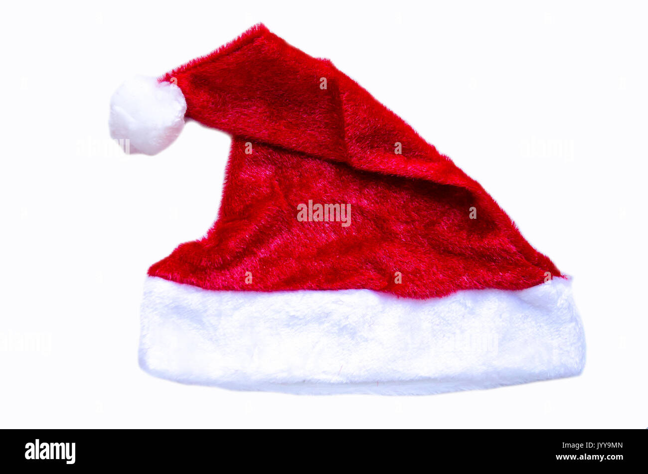 Red Hat du Père Noël sur fond blanc Banque D'Images