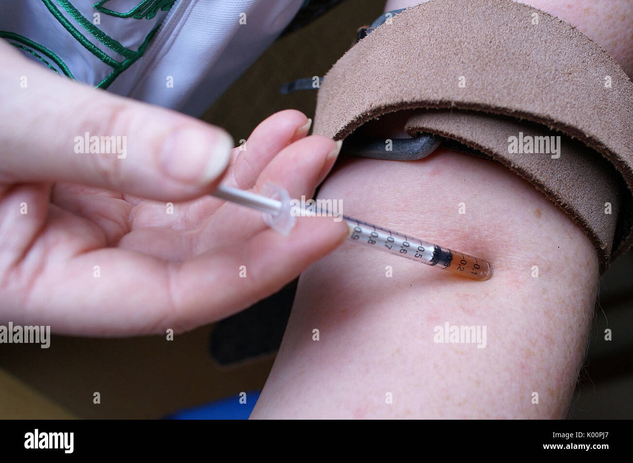 La dépendance à l'héroïne par injection, Banque D'Images