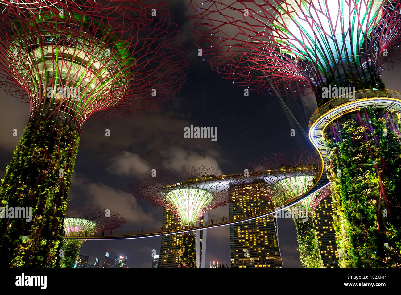 Gardens By The Bay, une visite à Singapour Banque D'Images