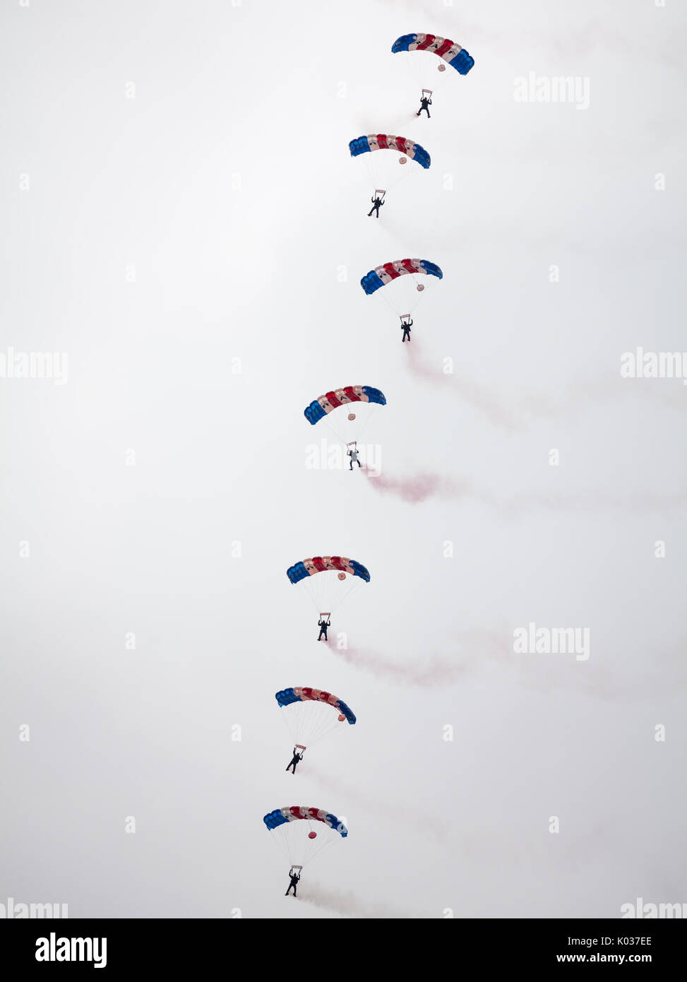 L'équipe de démonstration de parachutisme Falcon RAF Banque D'Images