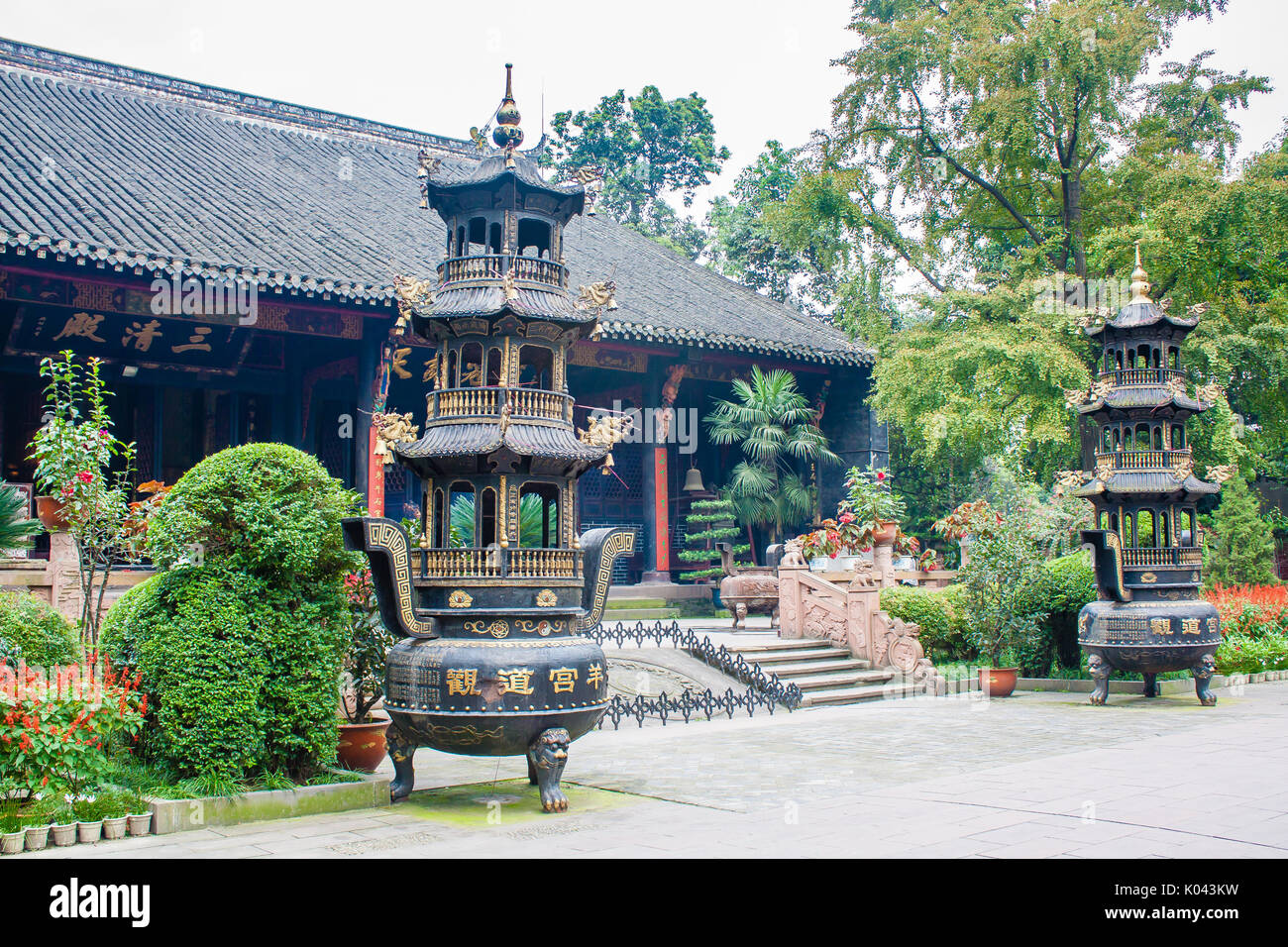 En Chine Chengdu wuhou Temple Banque D'Images