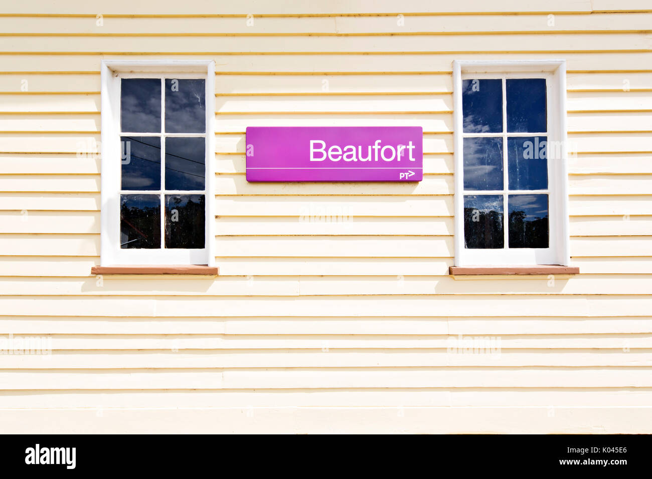 La gare ferroviaire de Beaufort vers 1874 en Australie Victoria Beaufort..Beaufort est une ancienne ville minière1850.Au plus fort de la ruée vers l Banque D'Images