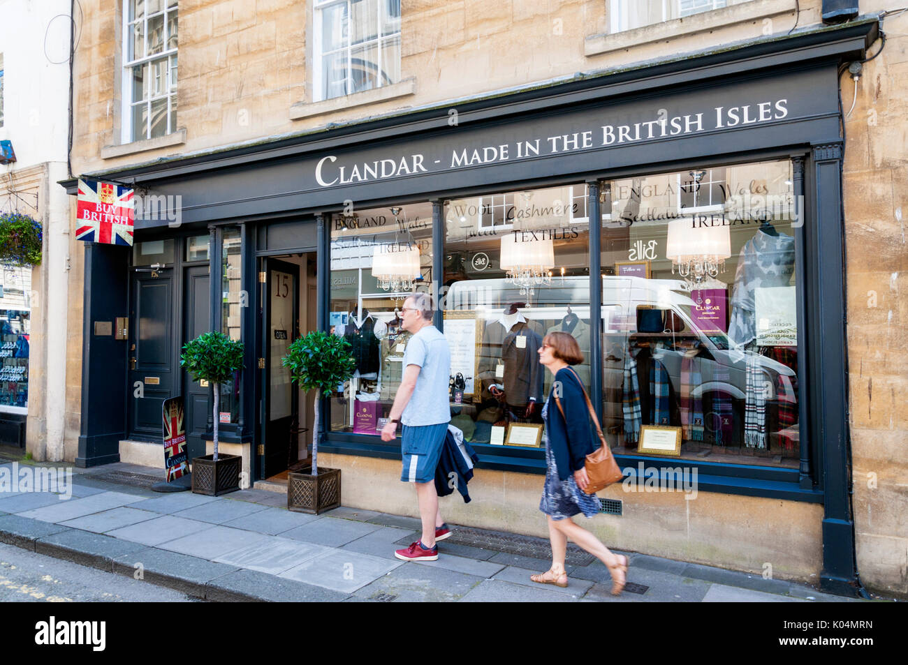 Clandar effectuée dans les îles Britanniques shop à Bath, Somerset, Royaume-Uni Banque D'Images