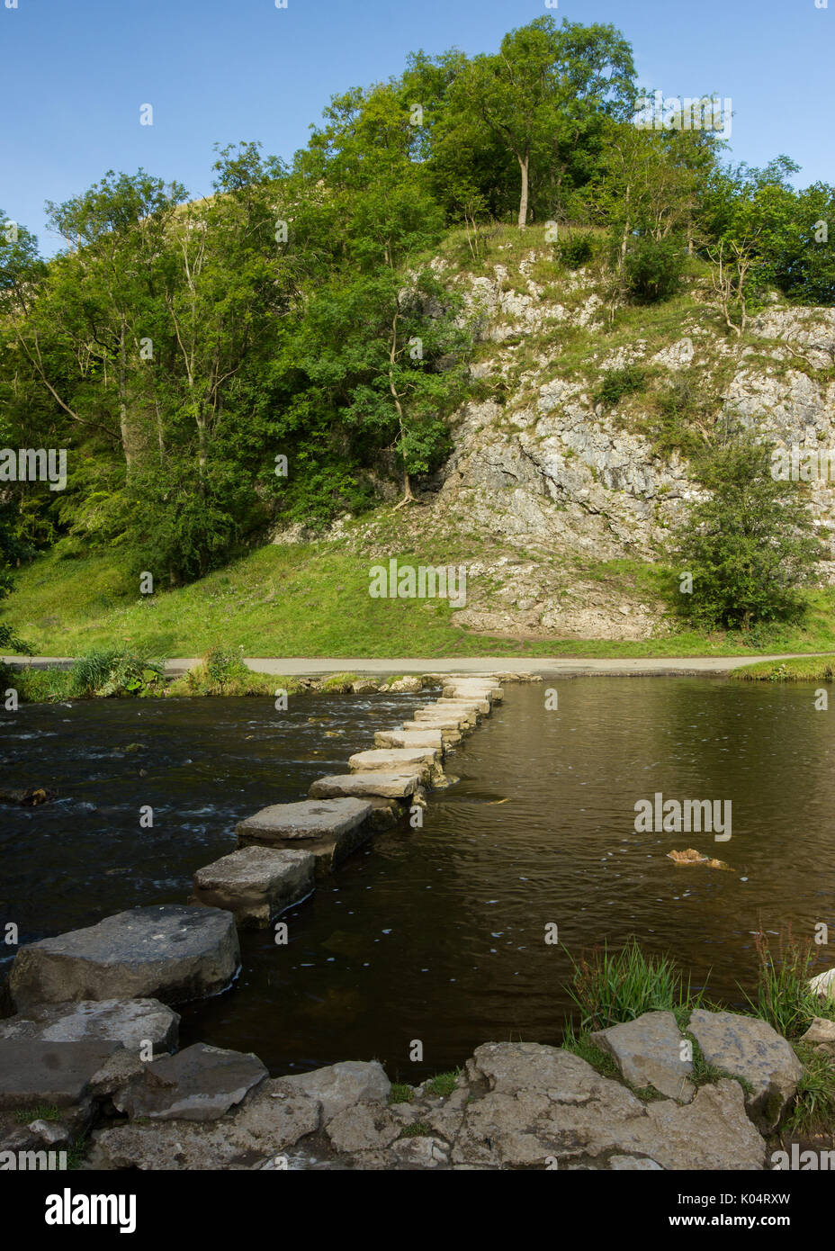 Stepping Stones Dovedale Banque D'Images