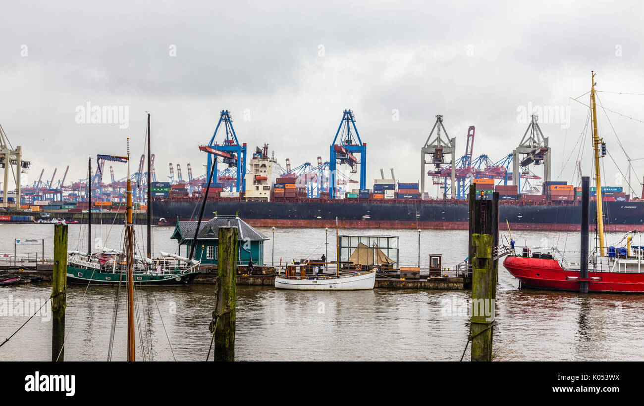 Le port de Hambourg, Allemagne Banque D'Images