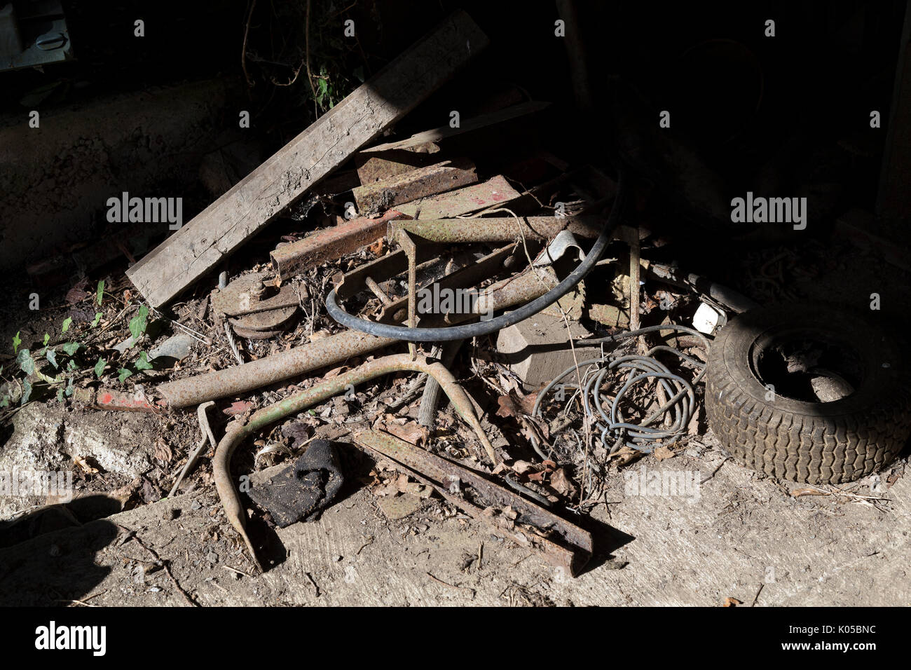 Atelier de marbre ancien garage Banque D'Images