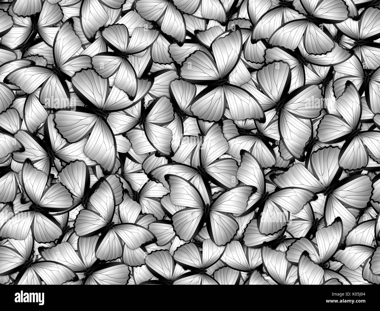 Modèle sans couture avec beaucoup de différentes butterflys Banque D'Images
