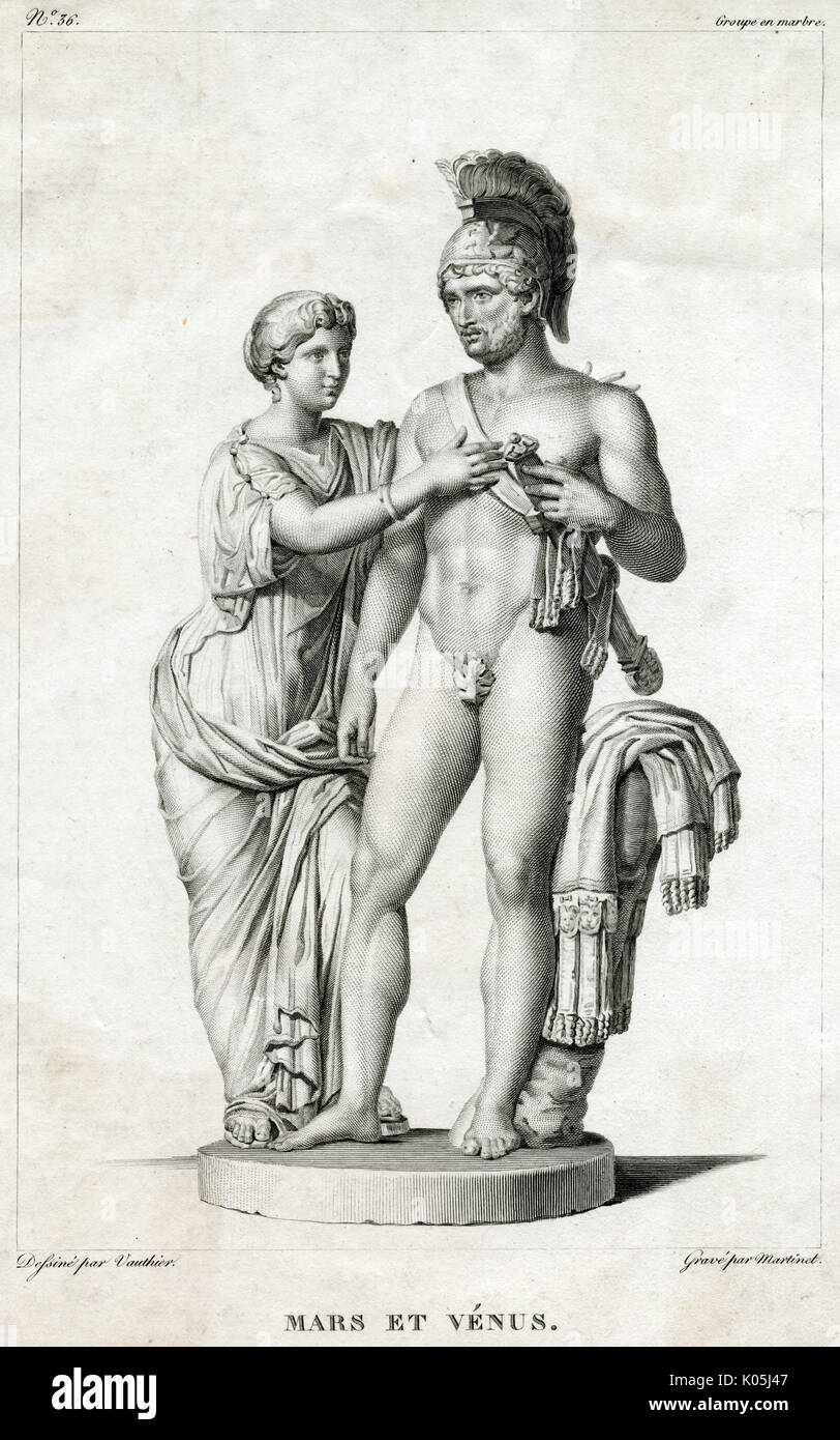 MARS ET VÉNUS Banque D'Images