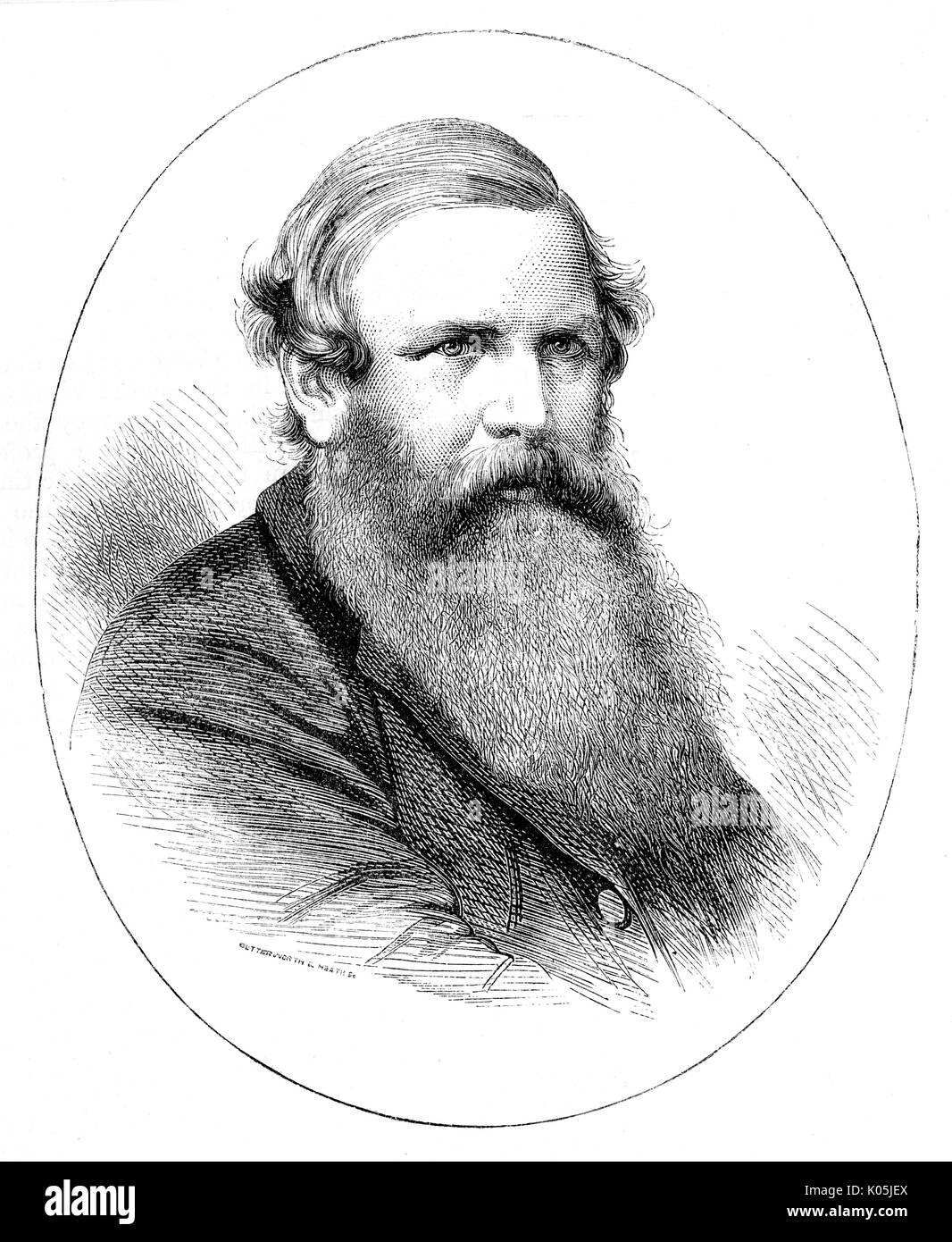 Henry Baker Tristram (1822 - 1906), missionnaire et naturaliste Voyageur. Date : Banque D'Images