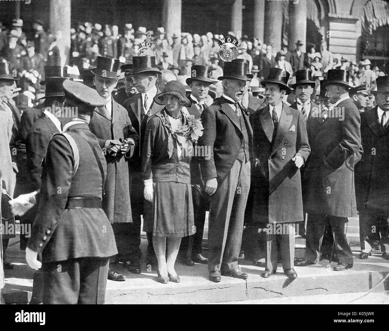 Visite de Ramsay MacDonald à New York Banque D'Images