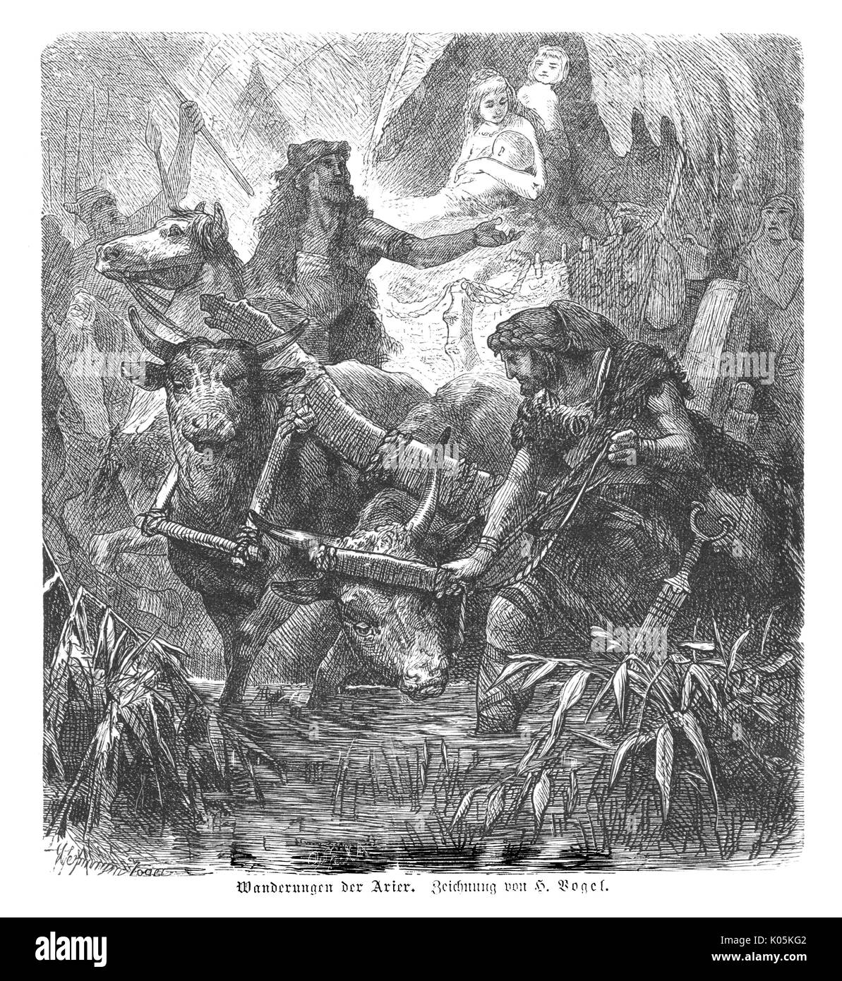 ARYANS ENVAHISSENT L'EUROPE/LA COLOMBIE-BRITANNIQUE Banque D'Images