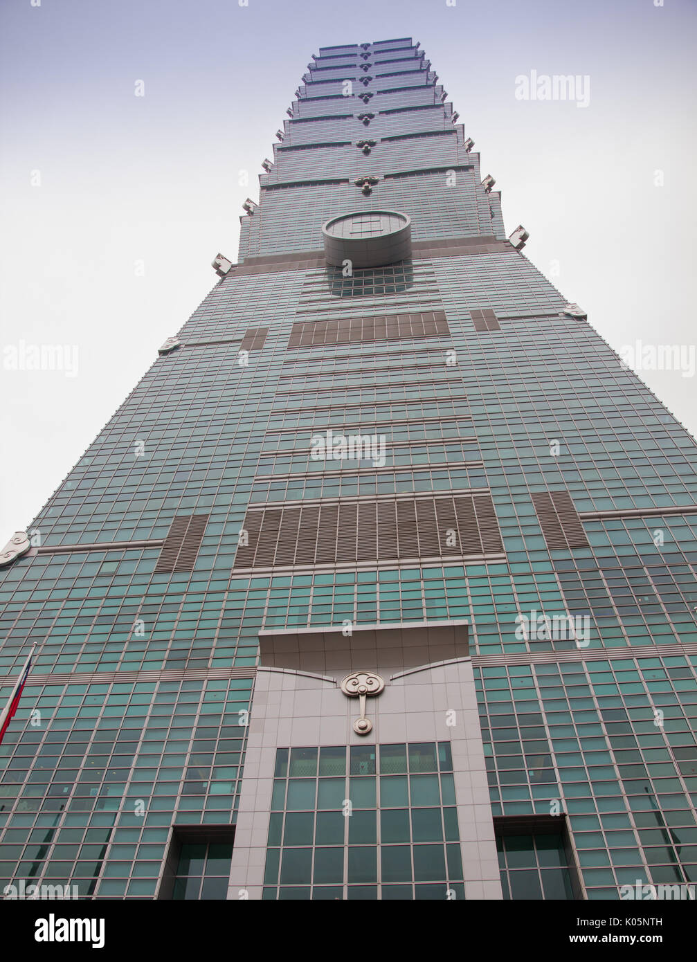 Taipei 101 Vue en perspective du bas Banque D'Images