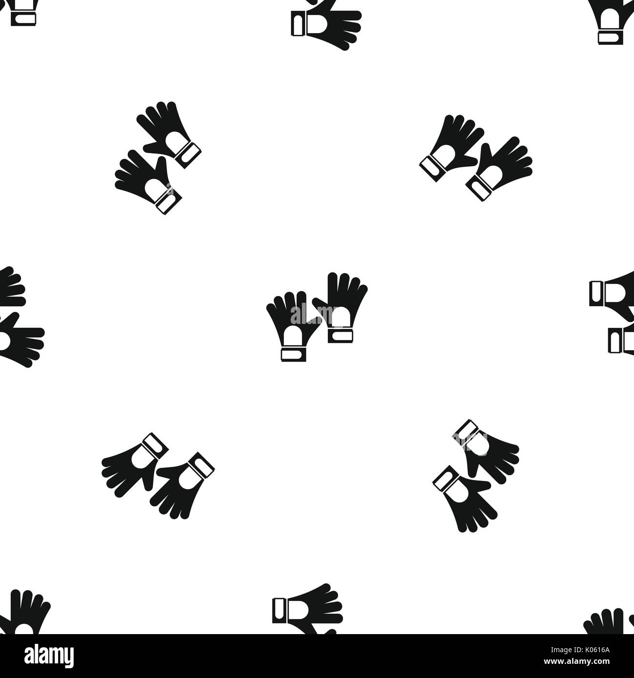 Les gants de gardien noir sans motif Illustration de Vecteur