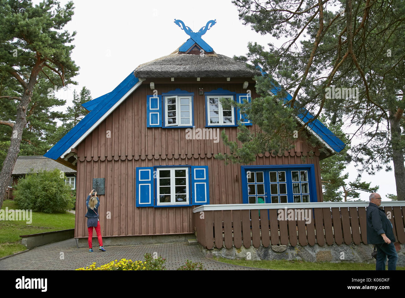 Nida, Lituanie. 17 juillet, 2017. La maison d'été de Mann dans lequel l'écrivain allemand Thomas Mann séjourna au cours de vacances à Nida, Lituanie, 17 juillet 2017. Photo : Alexander Welscher/dpa/Alamy Live News Banque D'Images
