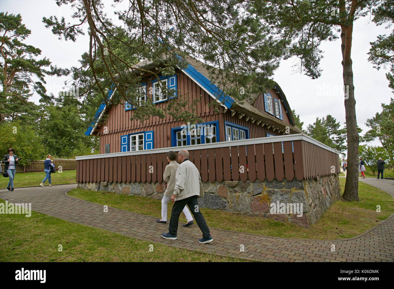 Nida, Lituanie. 17 juillet, 2017. La maison d'été de Mann dans lequel l'écrivain allemand Thomas Mann séjourna au cours de vacances à Nida, Lituanie, 17 juillet 2017. Photo : Alexander Welscher/dpa/Alamy Live News Banque D'Images