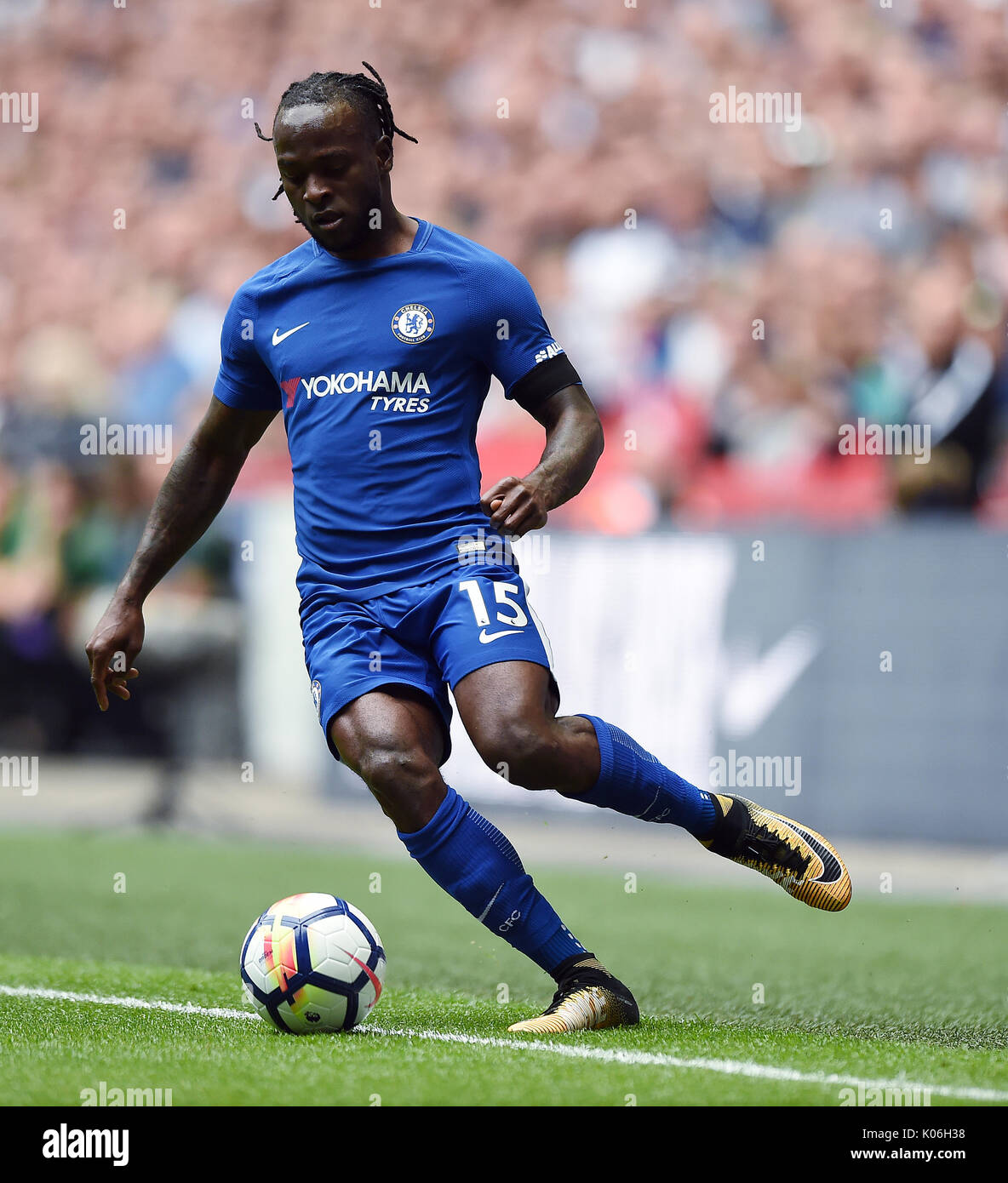 VICTOR MOSES DE CHELSEA Tottenham Hotspur V CHELSEA WEMBLEY Londres Angleterre 20 Août 2017 Banque D'Images