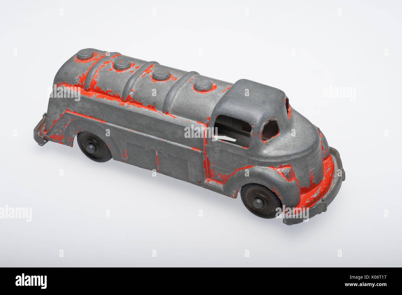 Jouet en métal blanc en fonte chariot à gaz Banque D'Images