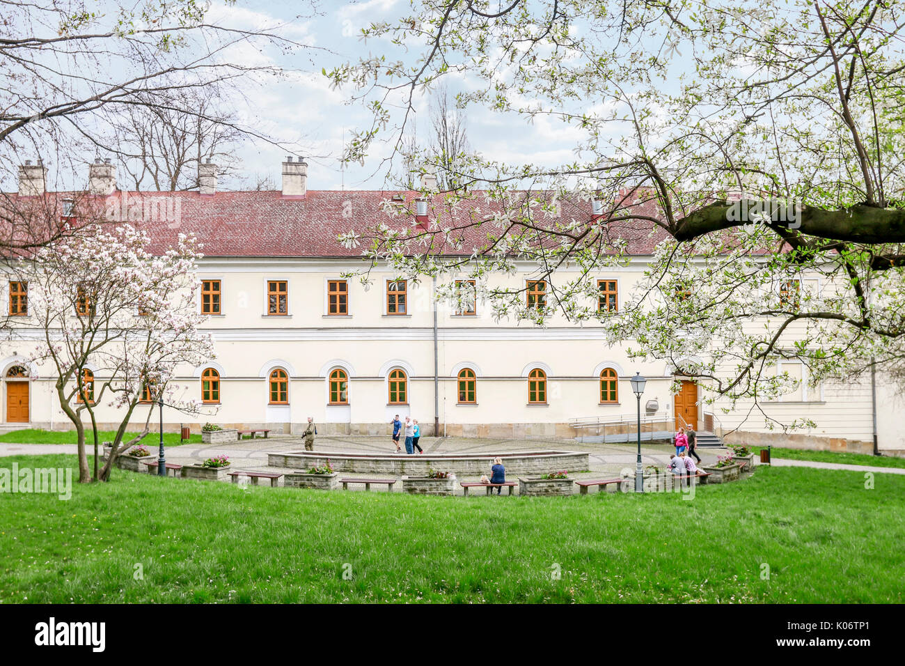 La colline du château de Cieszyn, Pologne. Banque D'Images