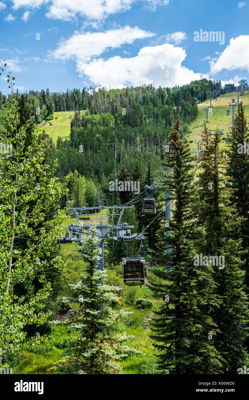Télécabine à la station de ski de vail, au Colorado, USA Banque D'Images
