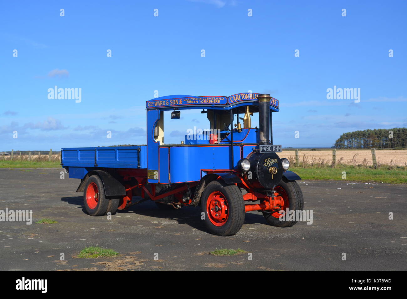 Échelle de 6 pouces vapeur Foden wagon Banque D'Images