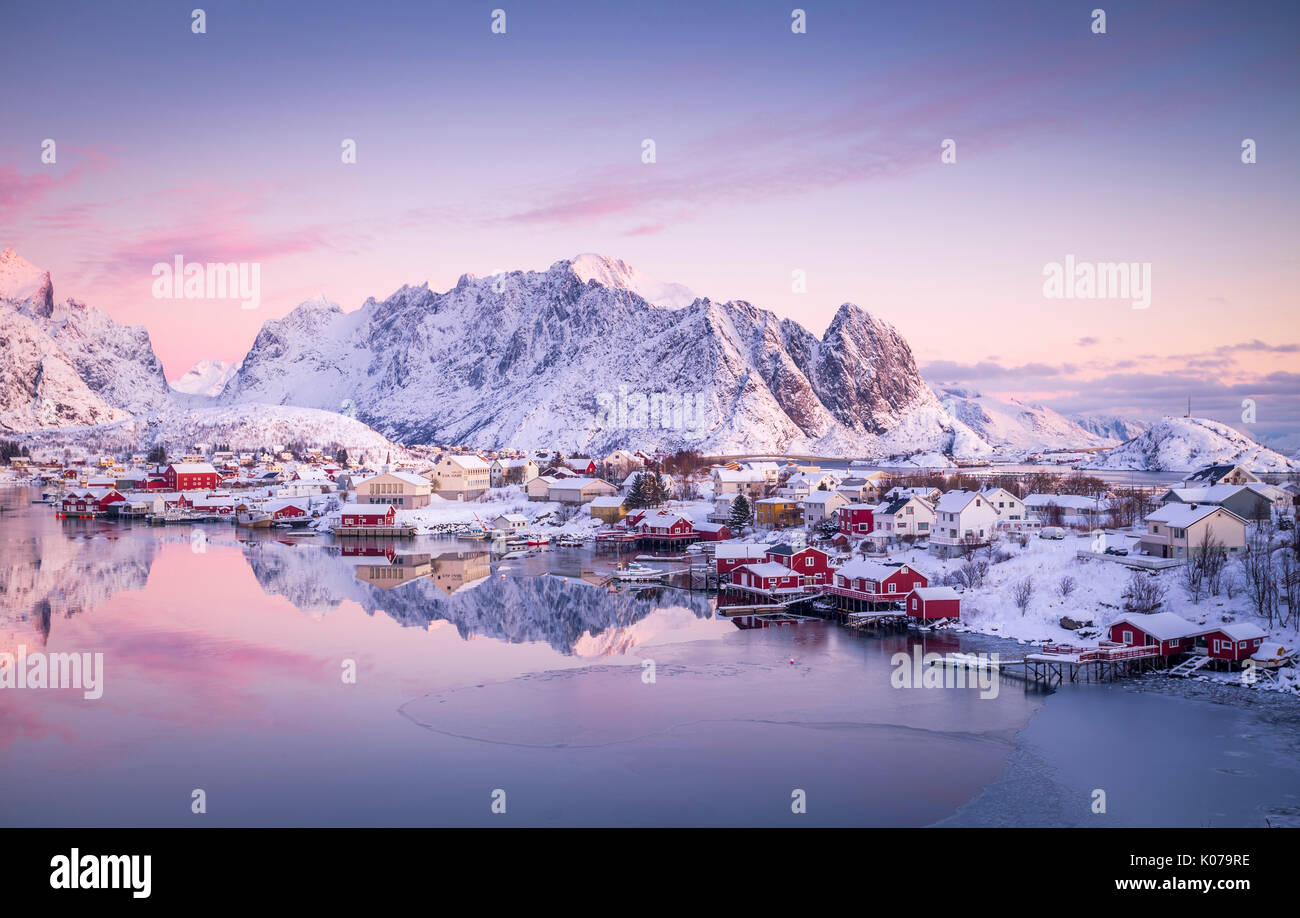 Reine, l'île de Lofoten, Norvège Banque D'Images