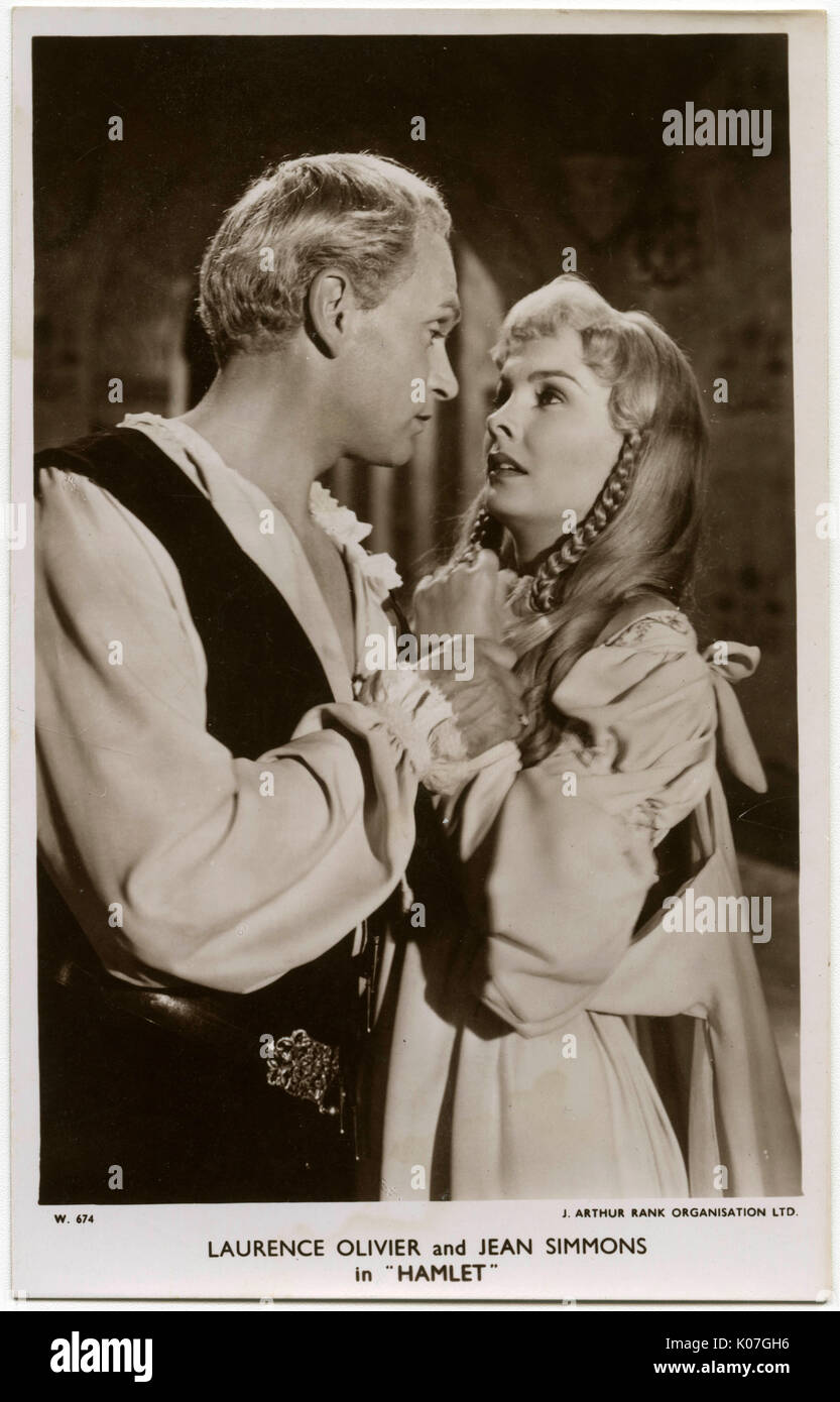 Laurence Olivier et Jean Simmons Banque D'Images