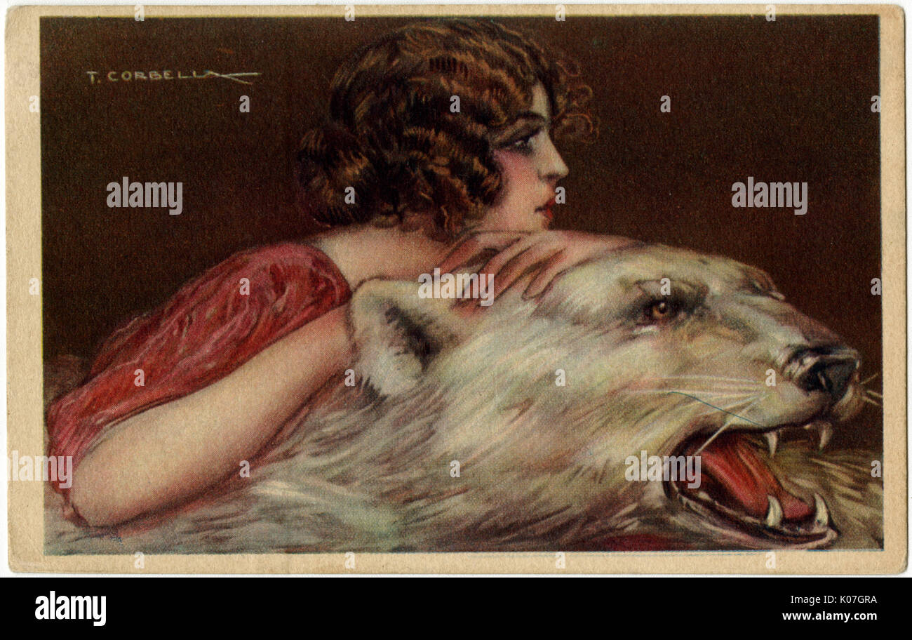 TYPE FEMME/BARBE Banque D'Images