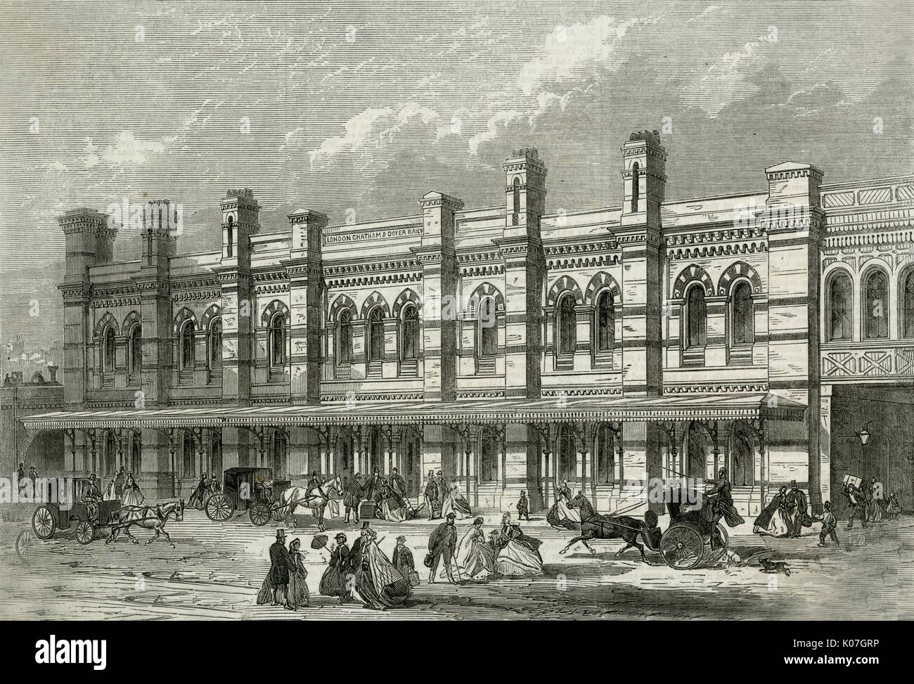 Gare de Ludgate Hill 1865 Banque D'Images
