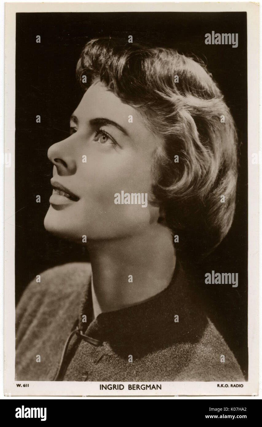 Ingrid Bergman (1915 - 1982), actrice suédoise. Date : Banque D'Images