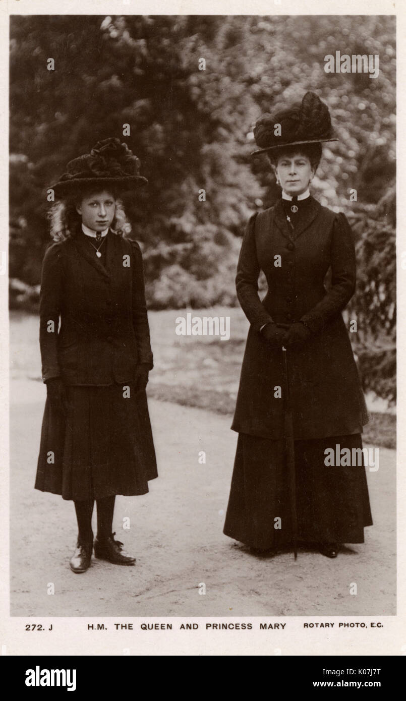 La reine Mary et sa fille la princesse Mary Banque D'Images