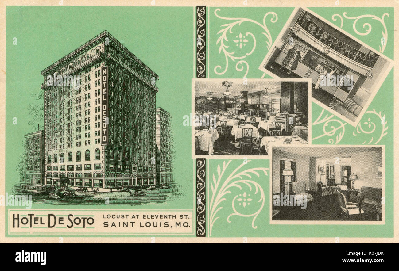 Hotel de Soto - Locust au 11th Avenue, St. Louis, Missouri Banque D'Images