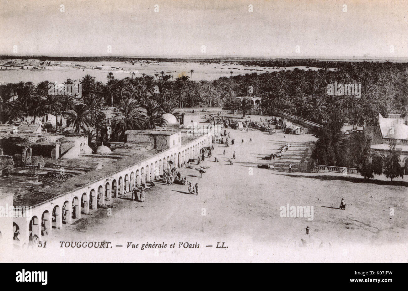 Tougcourt, Algérie - la place principale Banque D'Images