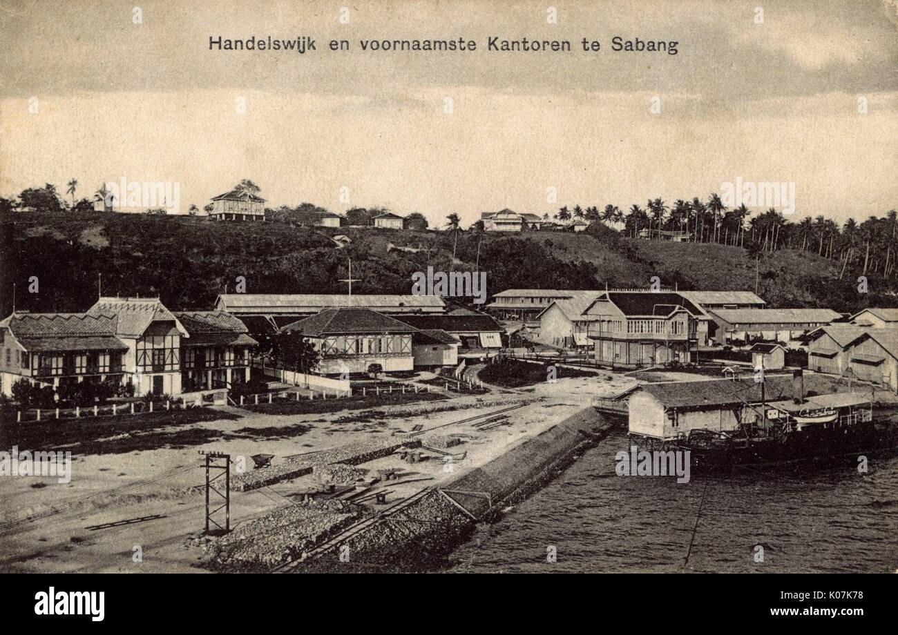 Bureaux de Dockside, Sabang, Sumatra, Indonésie Banque D'Images