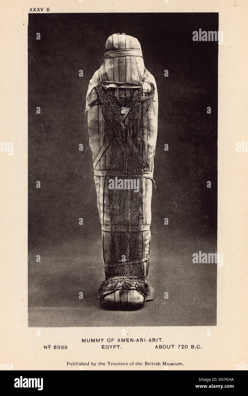 Mummy égyptien au British Museum, Londres - Amenariariariariit Banque D'Images