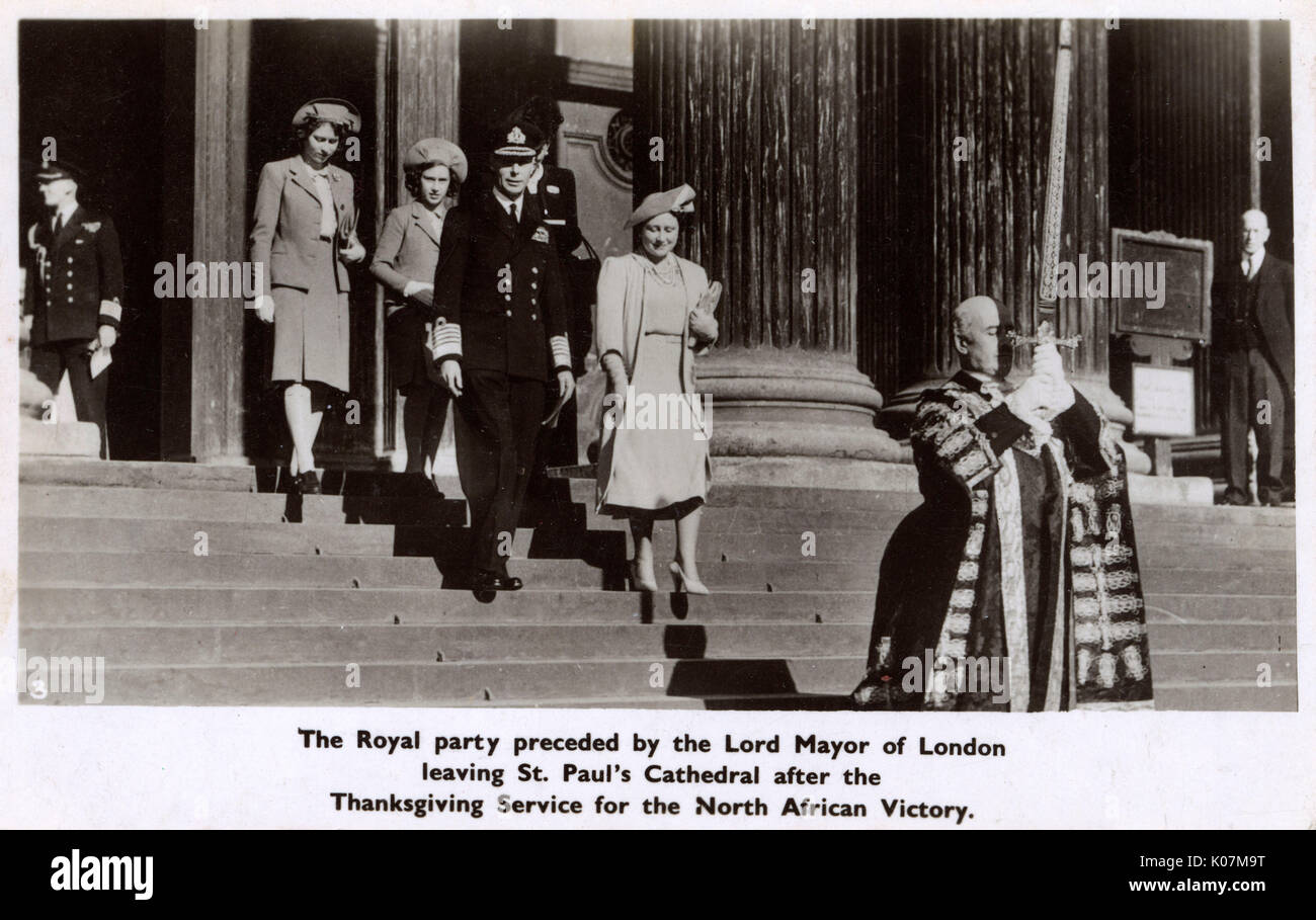 WW2 - Service de Thanksgiving pour la victoire en Afrique du Nord Banque D'Images