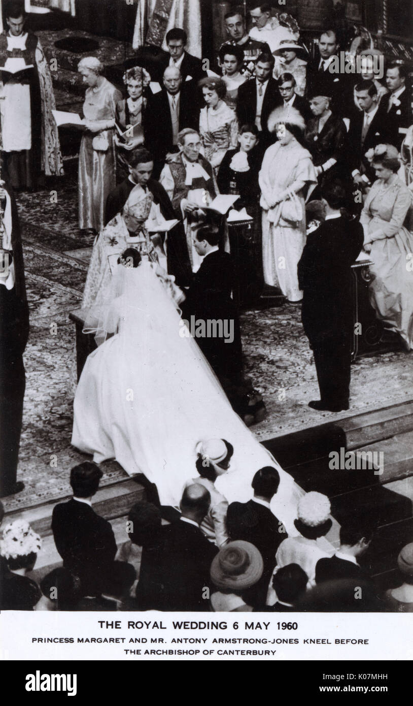 Mariage HRH la princesse Margaret et Anthony Armstrong-Jones Banque D'Images