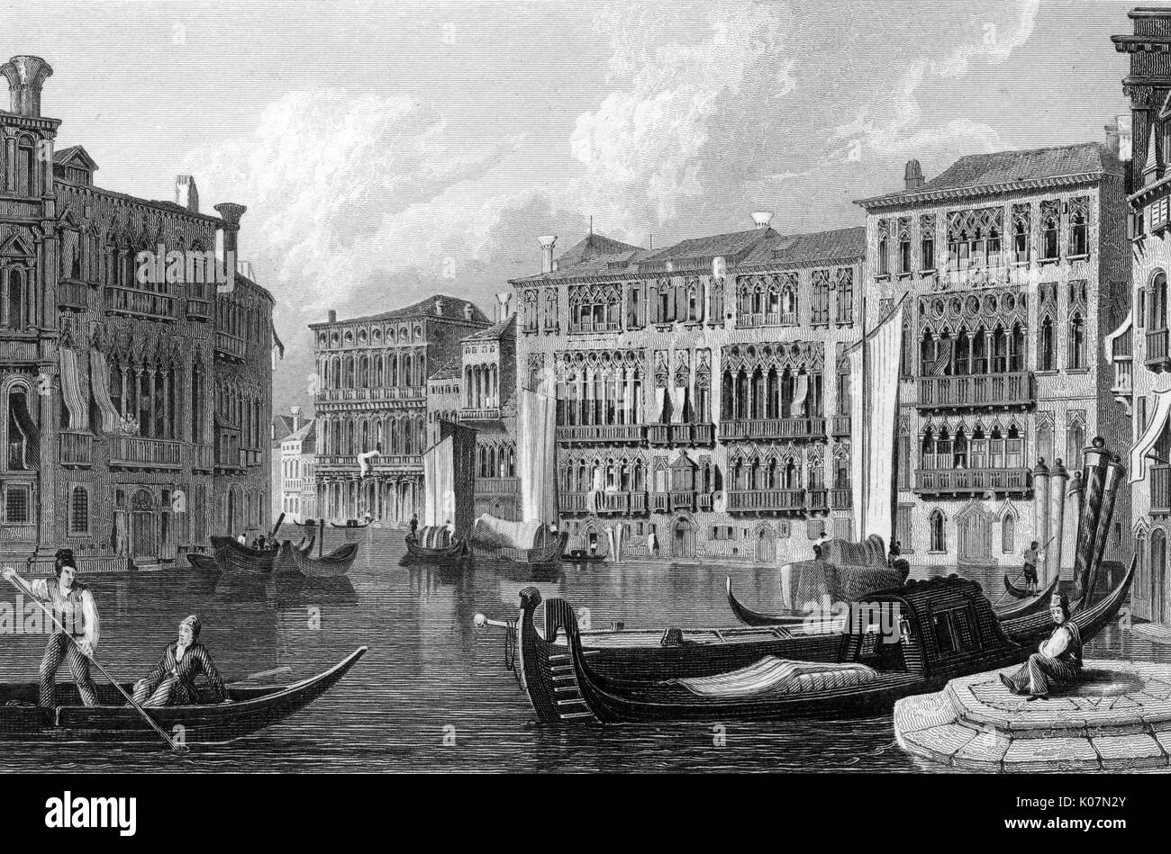 Palais de Foscari - Grand Canal, Venise, Italie Banque D'Images