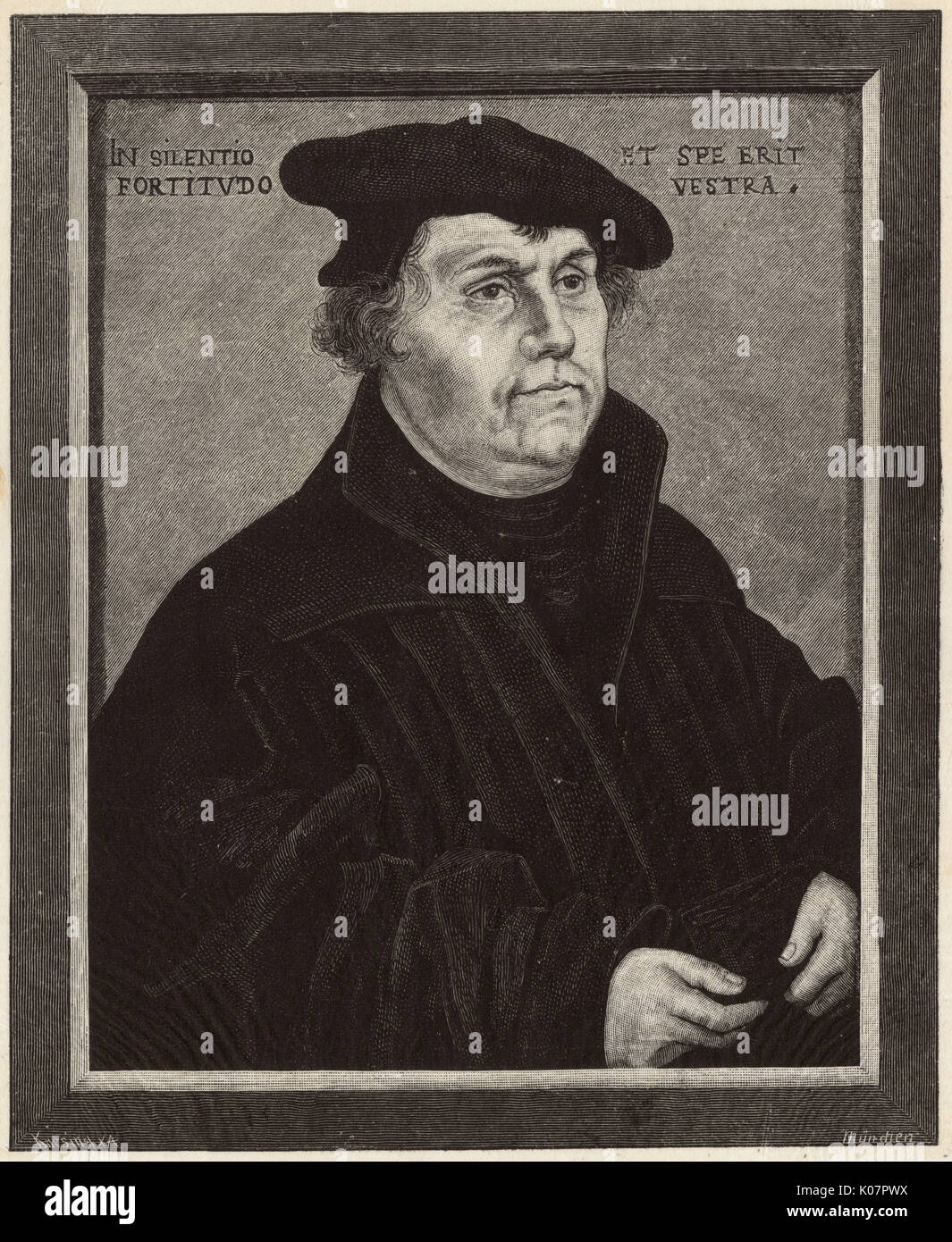 Martin Luther par Lucas Cranach Banque D'Images