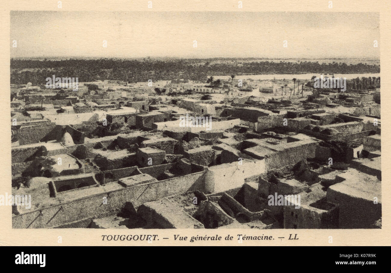 Vue générale de Tougcourt, province d'Ouargla, Algérie Banque D'Images