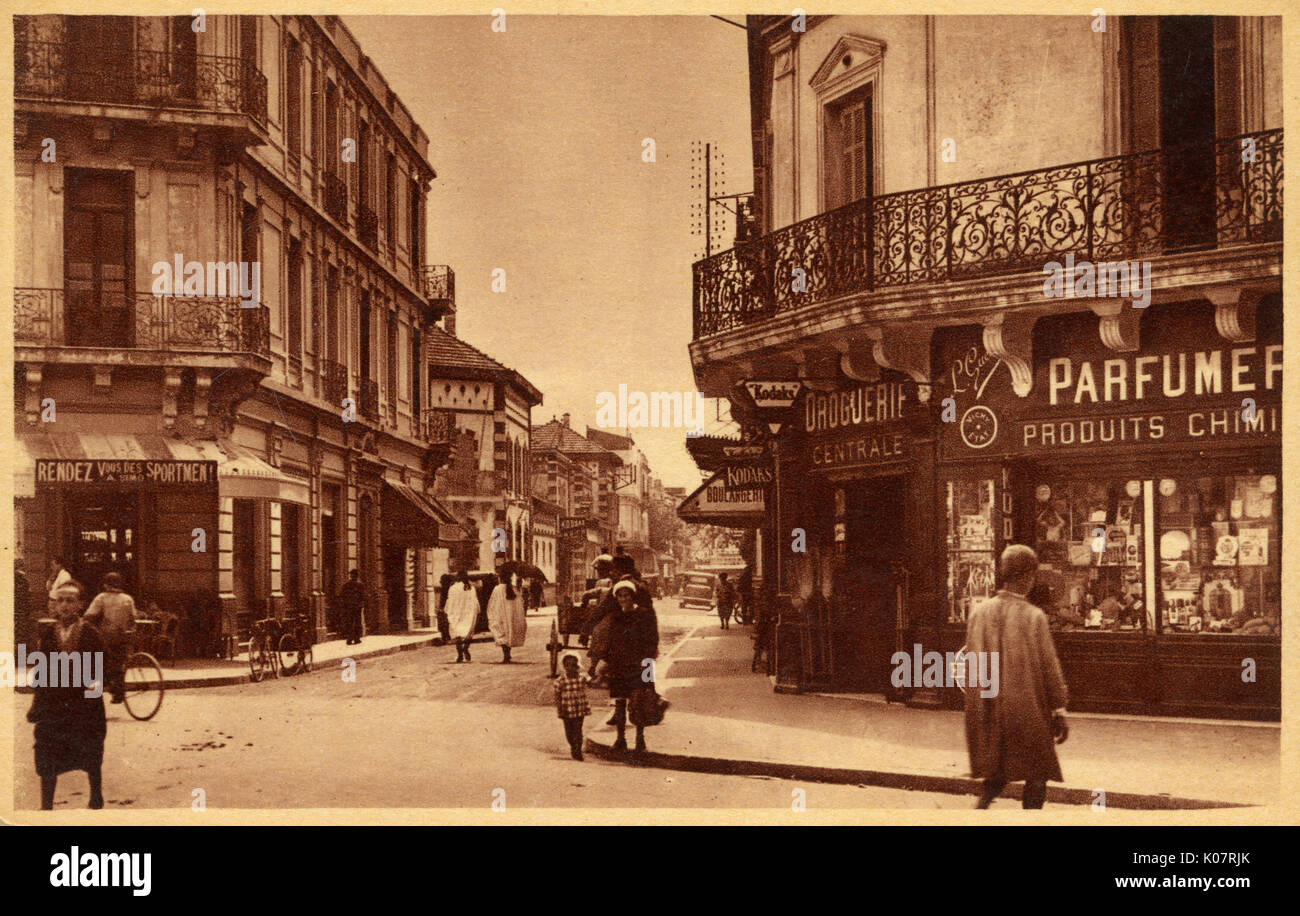 Rue de Barcelone, Bizerte (Bizerte), Tunisie, Afrique du Nord Banque D'Images